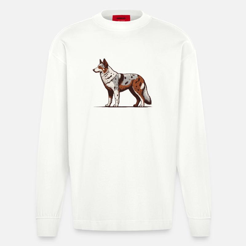 Koolie australien - Manches longues bio épais oversize fabriqué en UE - OFF WHITE