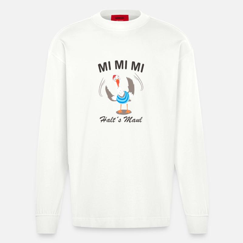 Mi Mi Mi - Heavyweight Oversized Organic Langarmshirt Made in EU - OFF WHITE