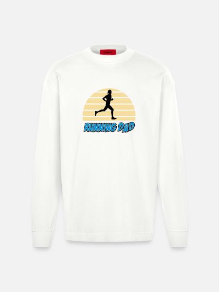 Running dad - Manches longues bio épais oversize fabriqué en UE - OFF WHITE