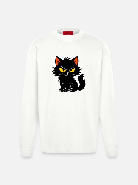 Chaton doux - Manches longues bio épais oversize fabriqué en UE - OFF WHITE
