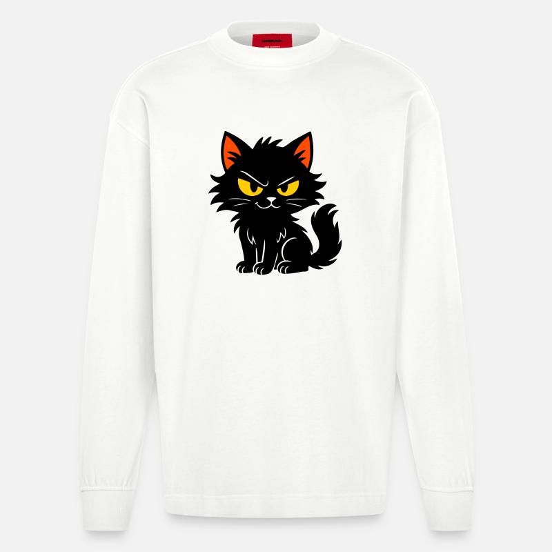 Chaton doux - Manches longues bio épais oversize fabriqué en UE - OFF WHITE