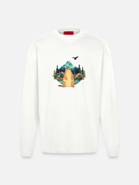 Murmeltier - Heavyweight Oversized Organic Langarmshirt Made in EU - OFF WHITE