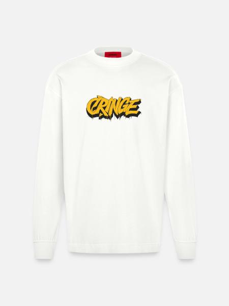 Du krinsch ? - Manches longues bio épais oversize fabriqué en UE - OFF WHITE