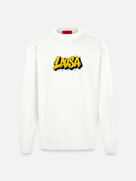 Lausa - Heavyweight Oversized Organic Langarmshirt Made in EU - OFF WHITE