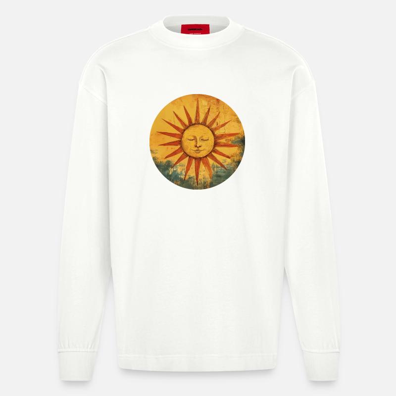 Sonne - Heavyweight Oversized Organic Langarmshirt Made in EU - OFF WHITE