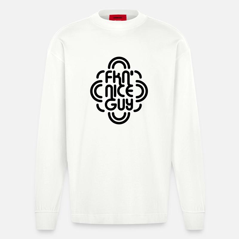 FKN Nice Guy - Heavyweight Oversized Organic Langarmshirt Made in EU - OFF WHITE