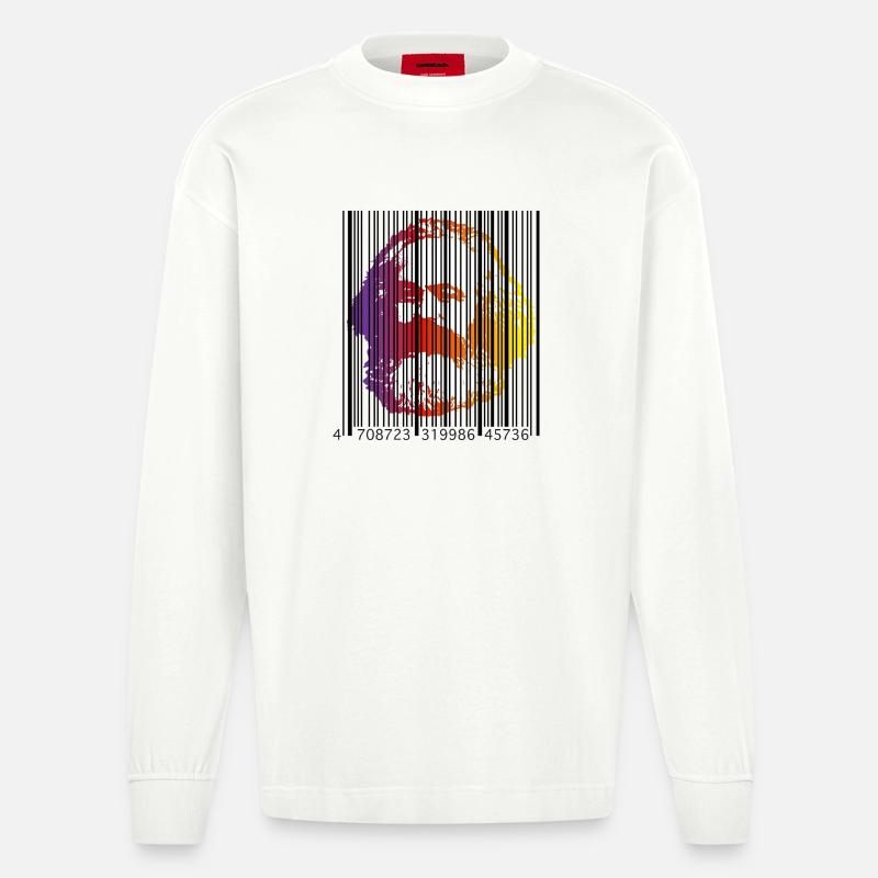 Marx hinter EAN - Heavyweight Oversized Organic Langarmshirt Made in EU - OFF WHITE