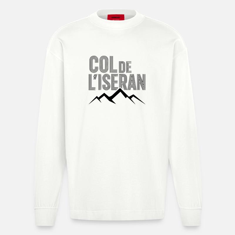 Col de l’Iseran Moderne Alpin - Manches longues bio épais oversize fabriqué en UE - OFF WHITE