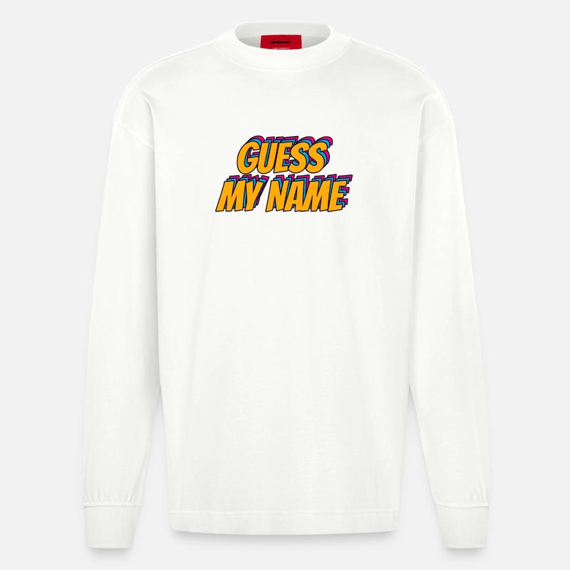 Devinez le nom de Mi - Manches longues bio épais oversize fabriqué en UE - OFF WHITE