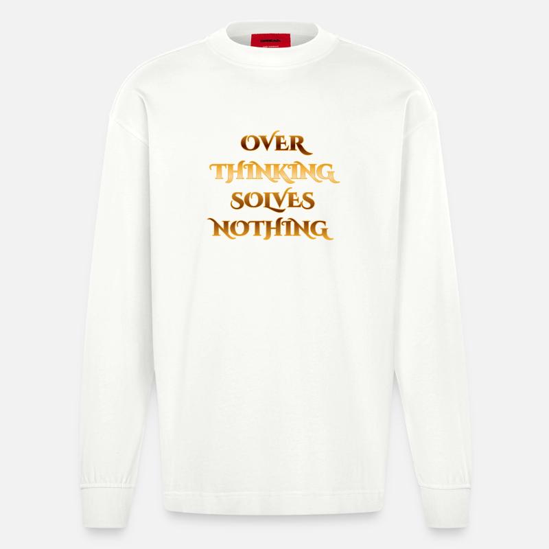 Conception de devis supérieure - Réflexion excessive - Manches longues bio épais oversize fabriqué en UE - OFF WHITE