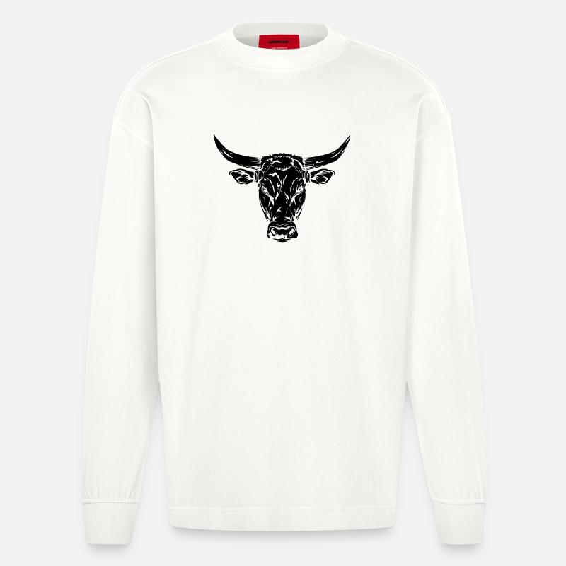 Bull - Heavyweight Oversized Organic Longsleeve Shirt Made in EU - OFF WHITE