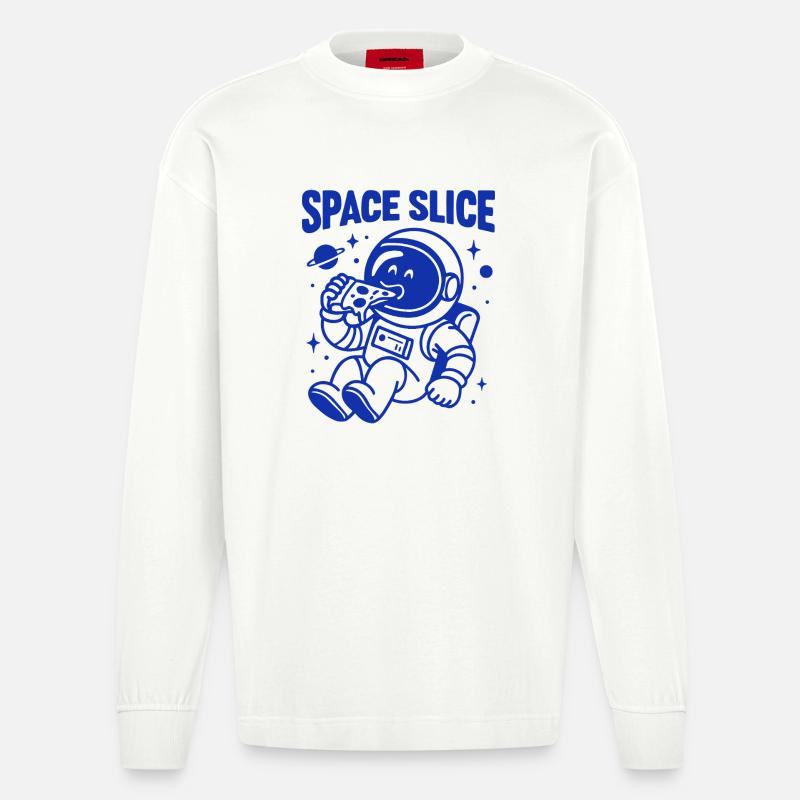 Conception de bébé astronaute de l’espace - Manches longues bio épais oversize fabriqué en UE - OFF WHITE