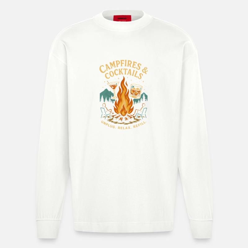 Du willst ein Stück von mir? - Heavyweight Oversized Organic Langarmshirt Made in EU - OFF WHITE