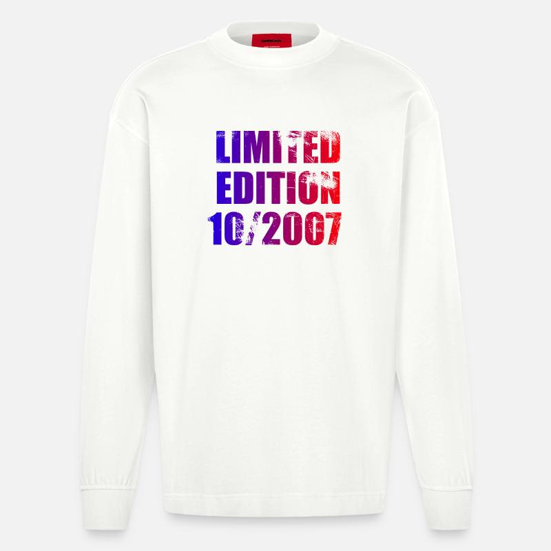 18e anniversaire Edition limitée 10/2007 - Manches longues bio épais oversize fabriqué en UE - OFF WHITE
