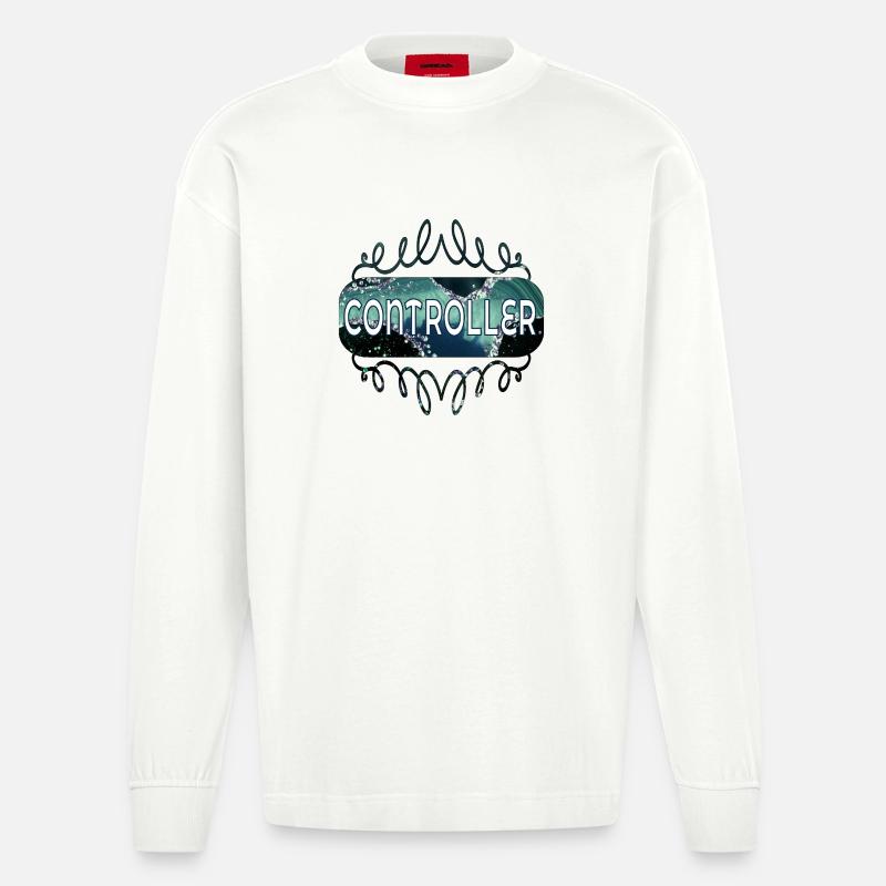 BERUF CONTROLLER - Heavyweight Oversized Organic Langarmshirt Made in EU - OFF WHITE