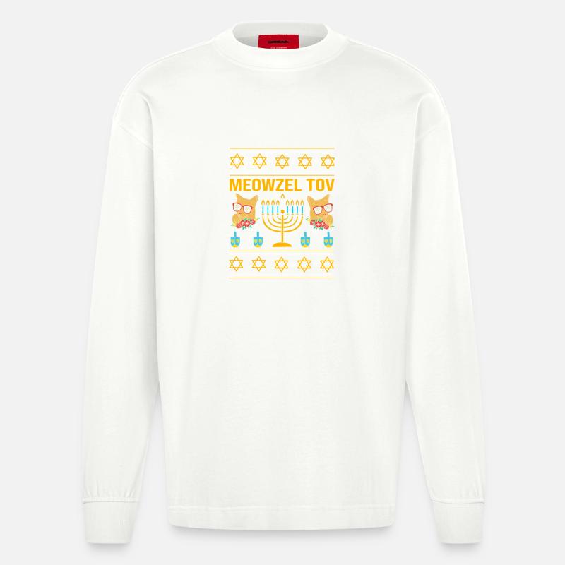 Hanoukka Hanoukka Hanoukka - Manches longues bio épais oversize fabriqué en UE - OFF WHITE