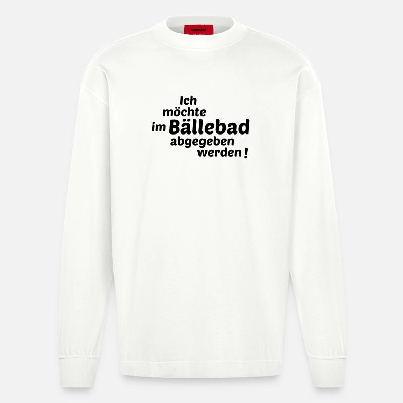 Baellebad - Heavyweight Oversized Organic Langarmshirt Made in EU - OFF WHITE