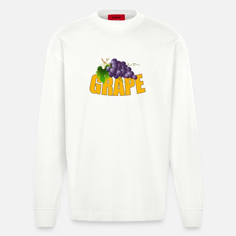 GRAPE - Heavyweight Oversized Organic Langarmshirt Made in EU - OFF WHITE