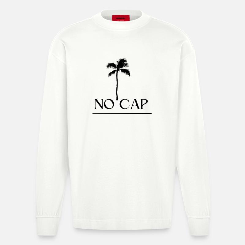 Pas de conception de capuchon - Manches longues bio épais oversize fabriqué en UE - OFF WHITE