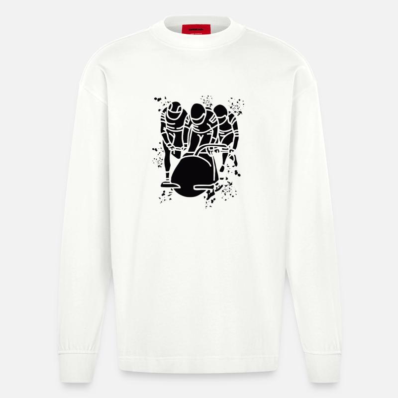 Bobsleigh Bobsleigh Bobsleigh à quatre - Manches longues bio épais oversize fabriqué en UE - OFF WHITE