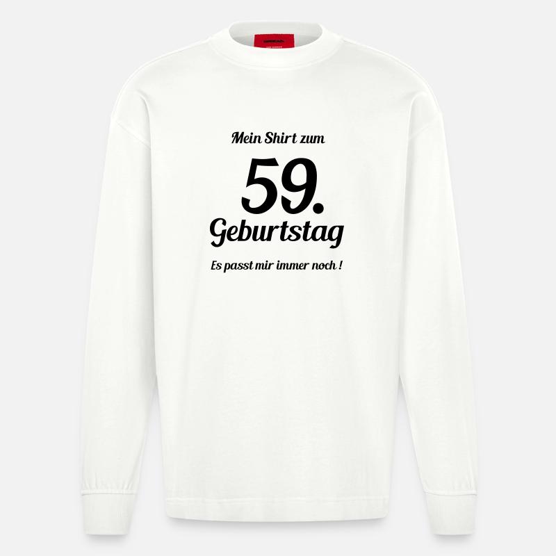 Passt seit 59 - Heavyweight Oversized Organic Langarmshirt Made in EU - OFF WHITE