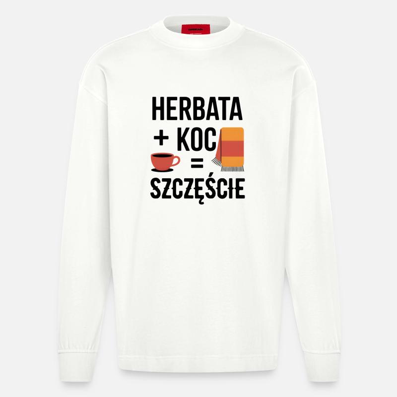 Tee und Deckenglück - Heavyweight Oversized Organic Langarmshirt Made in EU - OFF WHITE