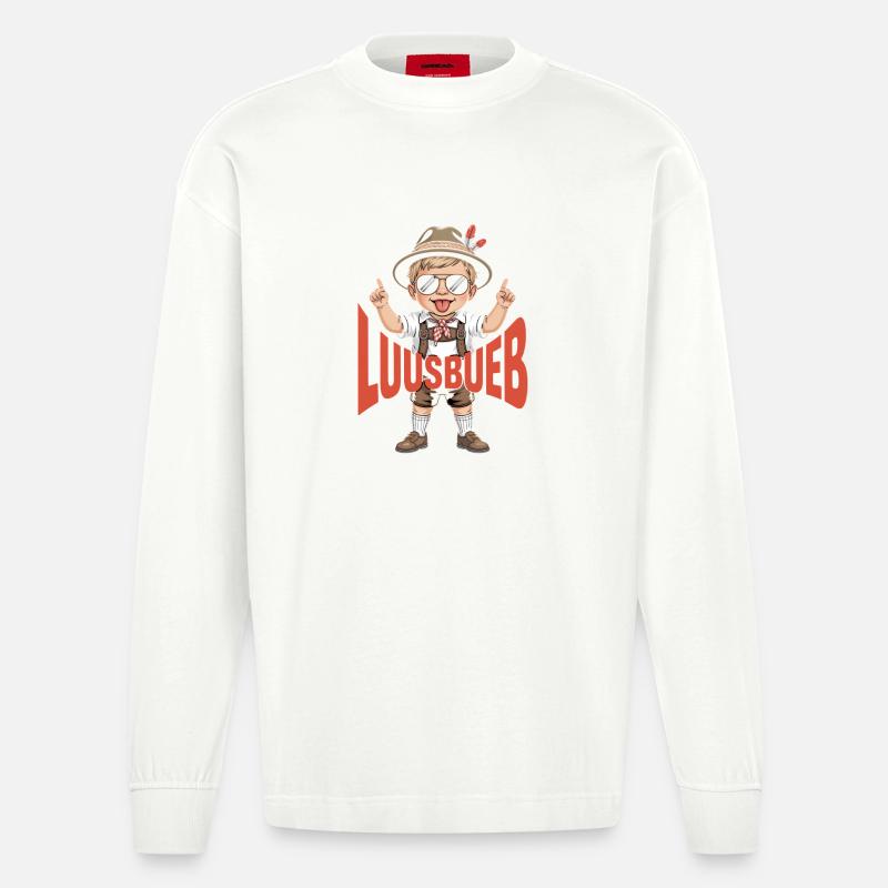 Luusbueb - Manches longues bio épais oversize fabriqué en UE - OFF WHITE