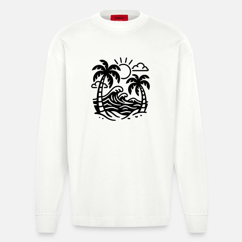 Urlaub - Heavyweight Oversized Organic Langarmshirt Made in EU - OFF WHITE