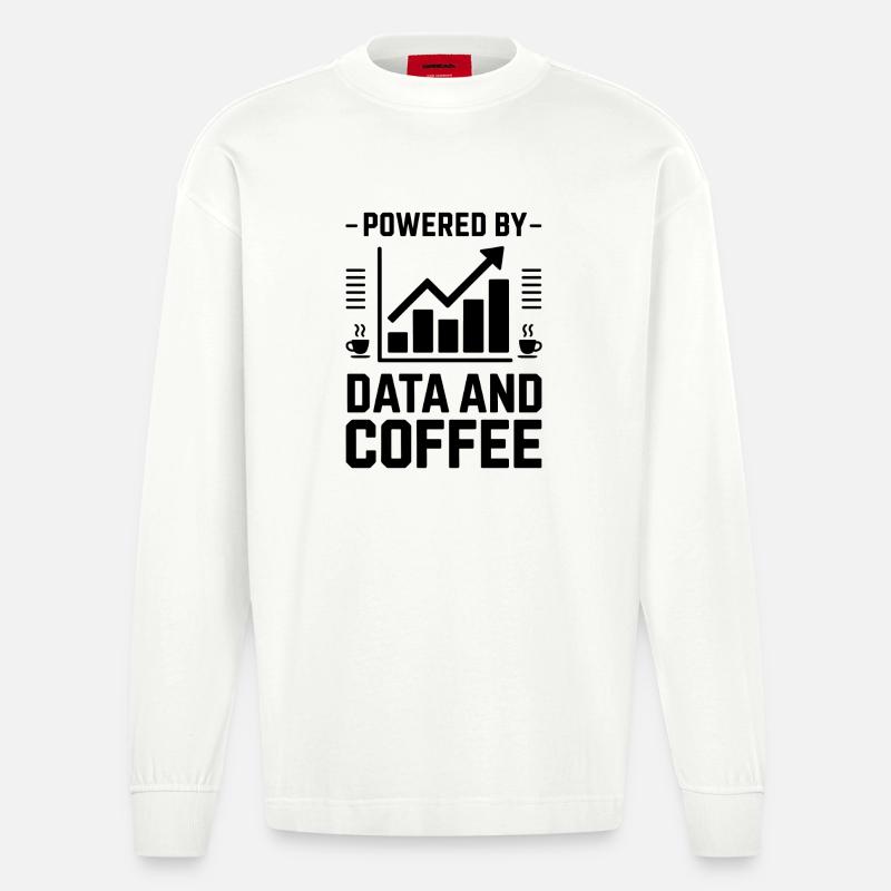 Datenanalyst Spruch Lustiges Datenanalyst Geschenk - Heavyweight Oversized Organic Langarmshirt Made in EU - OFF WHITE
