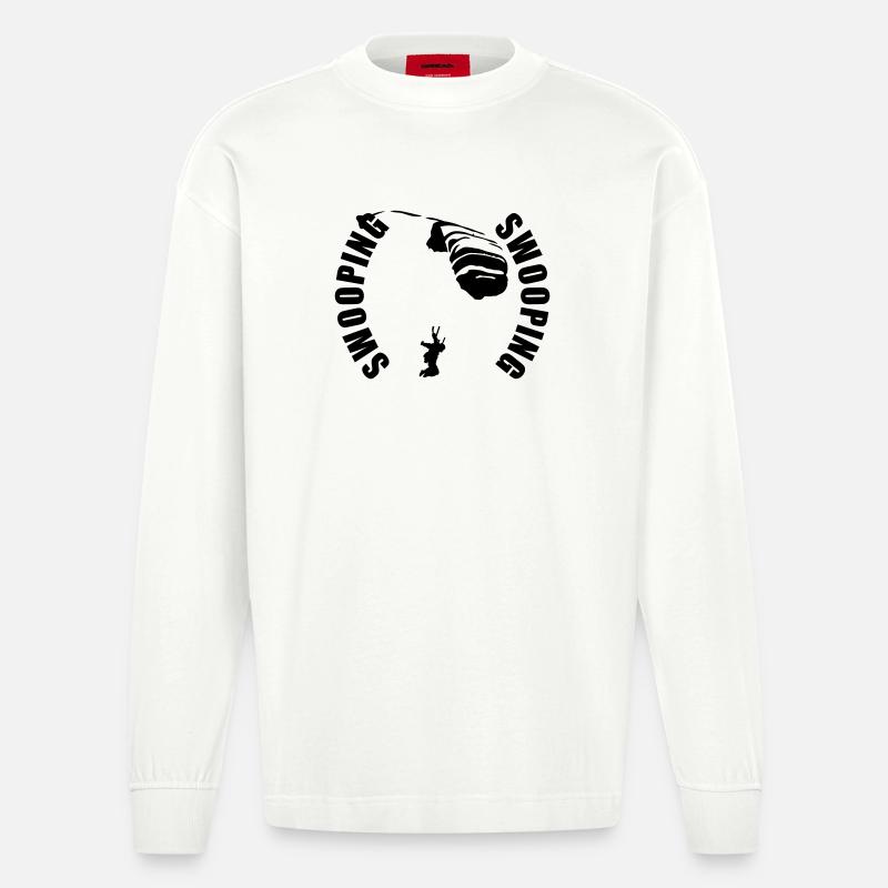 Swooping - Heavyweight Oversized Organic Langarmshirt Made in EU - OFF WHITE