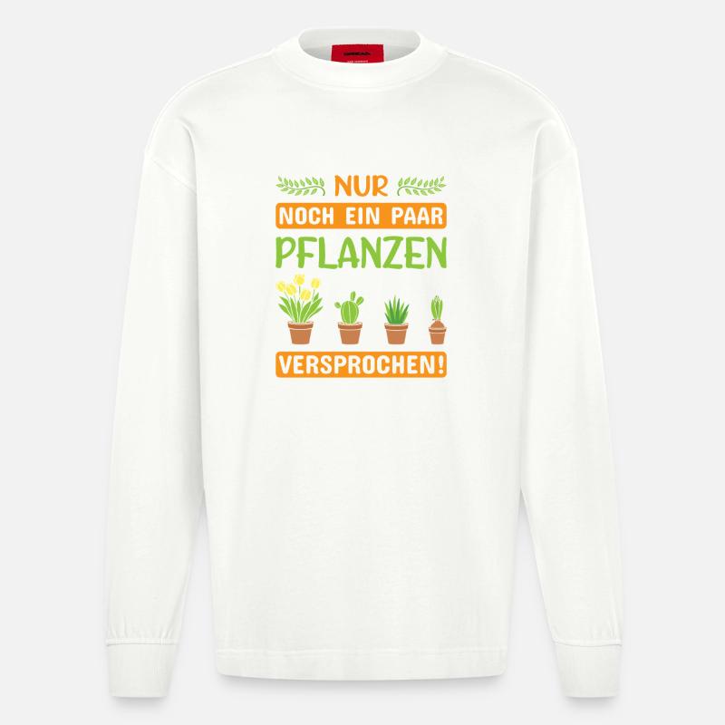 Garten Gärtner Gärtnern Gartenarbeit Gartenarbeit - Heavyweight Oversized Organic Langarmshirt Made in EU - OFF WHITE