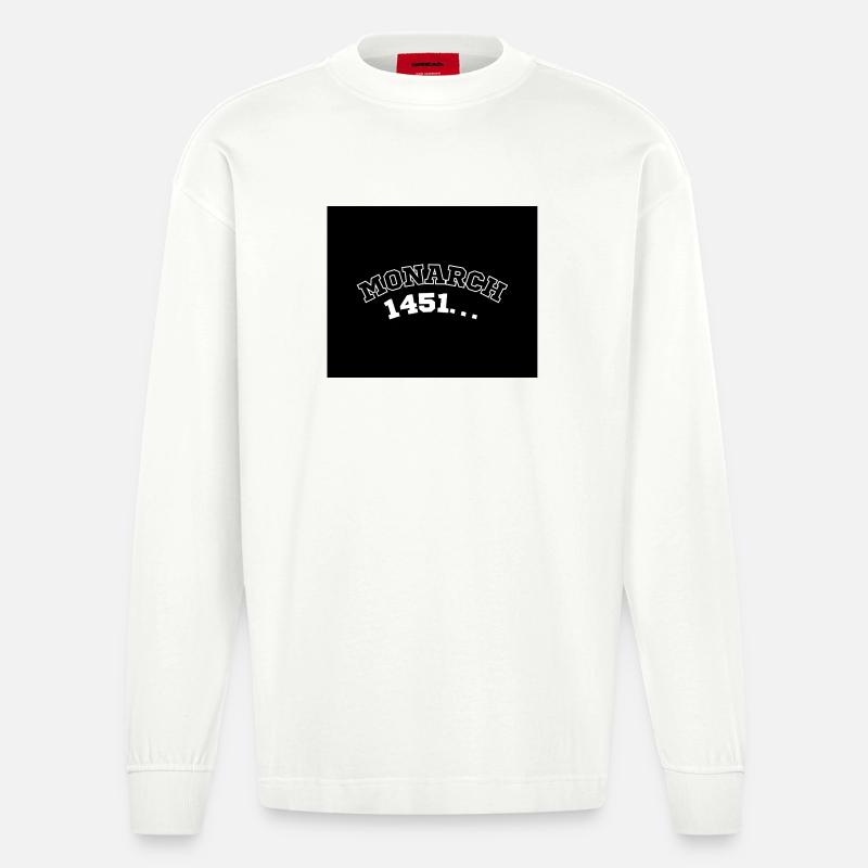 Monarch 1451 Chronik - Heavyweight Oversized Organic Langarmshirt Made in EU - OFF WHITE