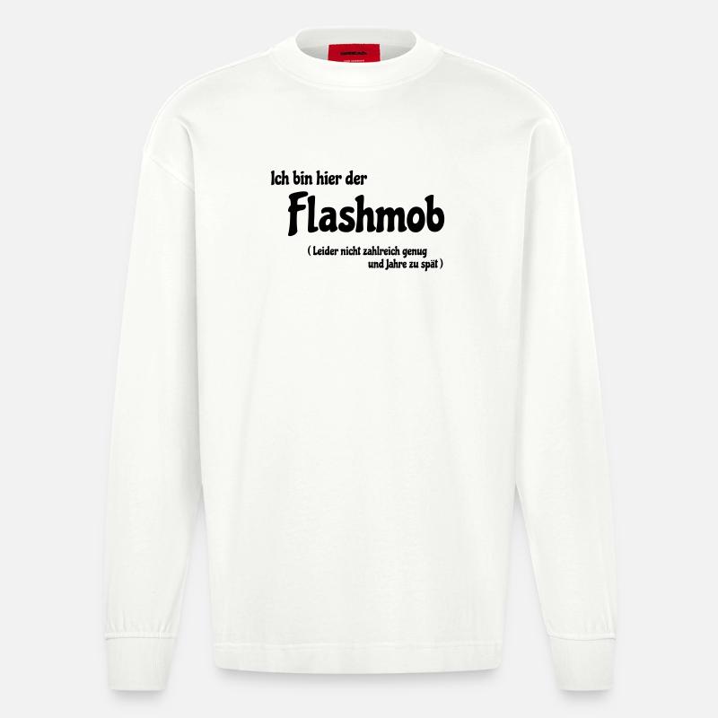 Flash mob - Manches longues bio épais oversize fabriqué en UE - OFF WHITE