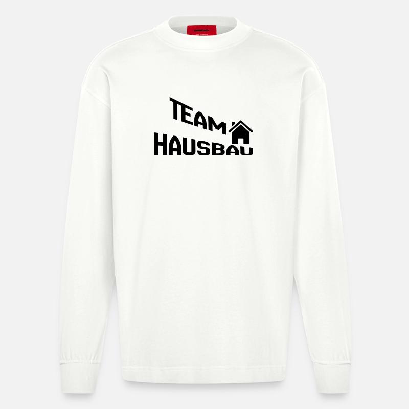 Construction de maisons d’équipe - Manches longues bio épais oversize fabriqué en UE - OFF WHITE