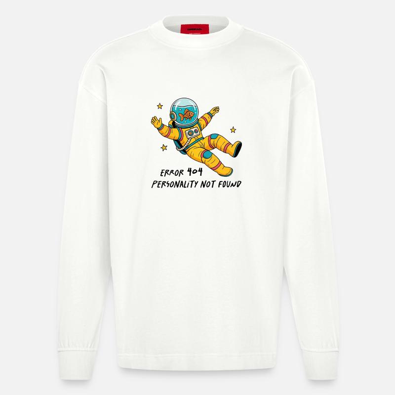 Error 404, personality not found - Manches longues bio épais oversize fabriqué en UE - OFF WHITE
