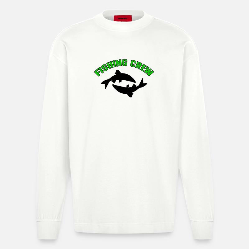 Fisch Crew - Heavyweight Oversized Organic Langarmshirt Made in EU - OFF WHITE