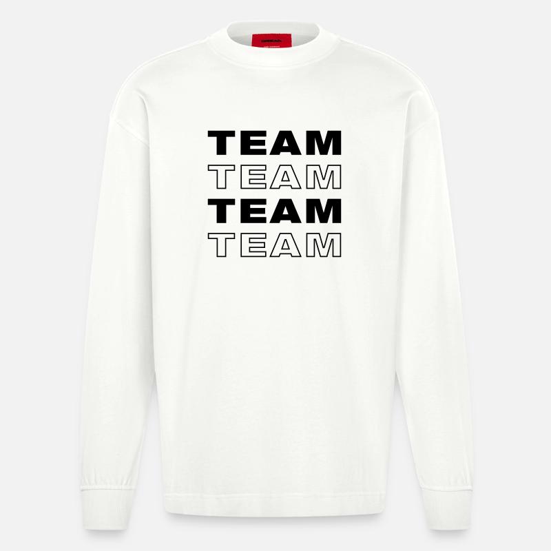 Team - Heavyweight Oversized Organic Langarmshirt Made in EU - OFF WHITE