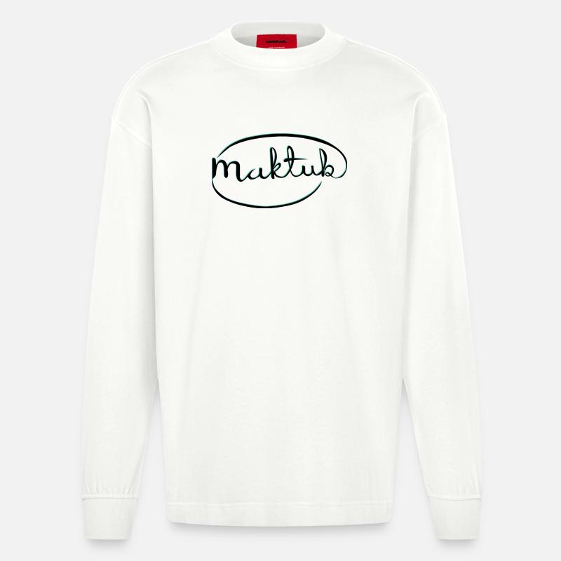 MakeKita Mint Script - Manches longues bio épais oversize fabriqué en UE - OFF WHITE