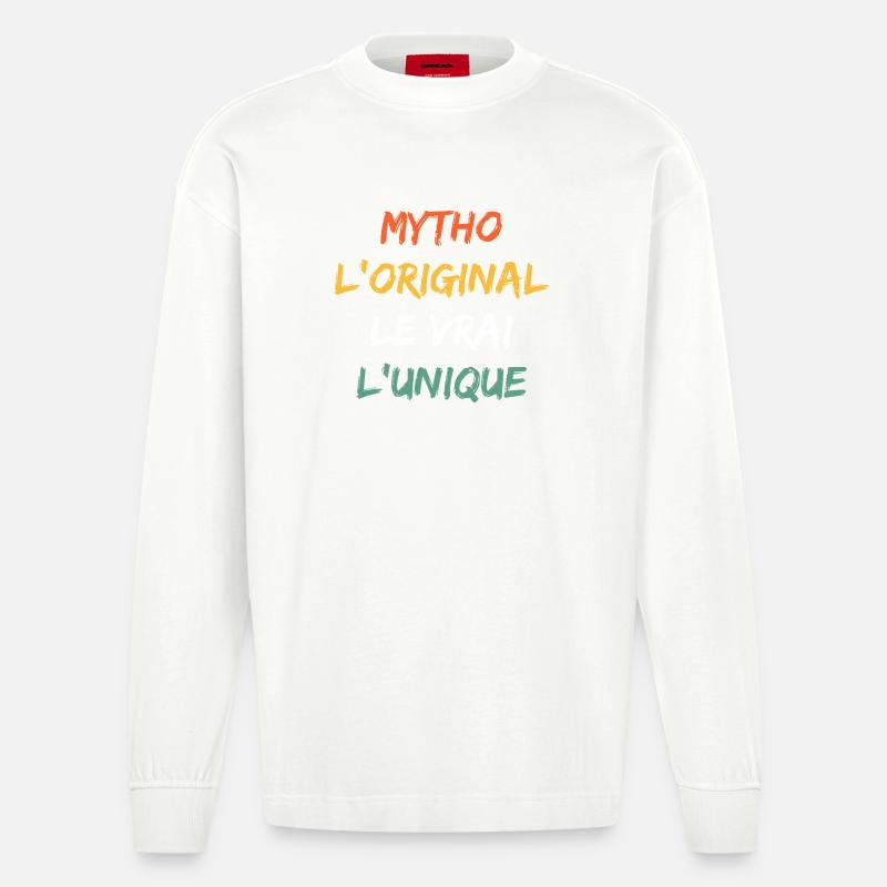 Mytho Original Le Vrai Unique - Manches longues bio épais oversize fabriqué en UE - OFF WHITE