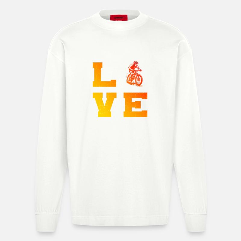 Message clair sur le VTT - Manches longues bio épais oversize fabriqué en UE - OFF WHITE