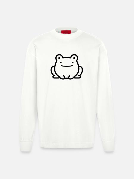 grenouille - Manches longues bio épais oversize fabriqué en UE - OFF WHITE