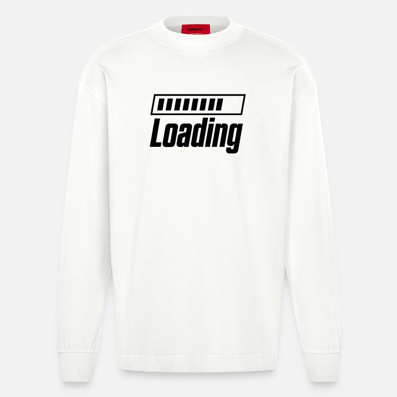 Loading Loading Bar - Heavyweight Oversized Organic Longsleeve Shirt Made in EU - OFF WHITE