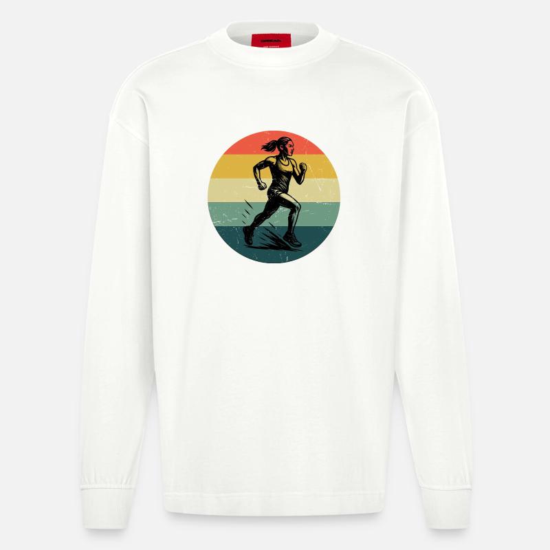 Conception compacte pour la course automobile - Manches longues bio épais oversize fabriqué en UE - OFF WHITE