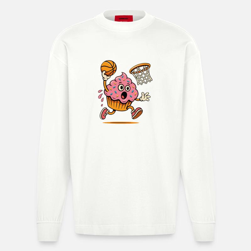 Cupcake Dunkheld - Heavyweight Oversized Organic Langarmshirt Made in EU - OFF WHITE