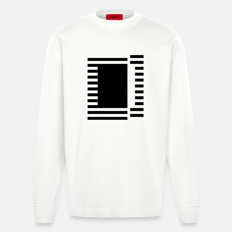 Bitte laden Sie das Designbild hoch - Heavyweight Oversized Organic Langarmshirt Made in EU - OFF WHITE