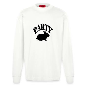 Parti - Manches longues bio épais oversize fabriqué en UE - OFF WHITE - Devant
