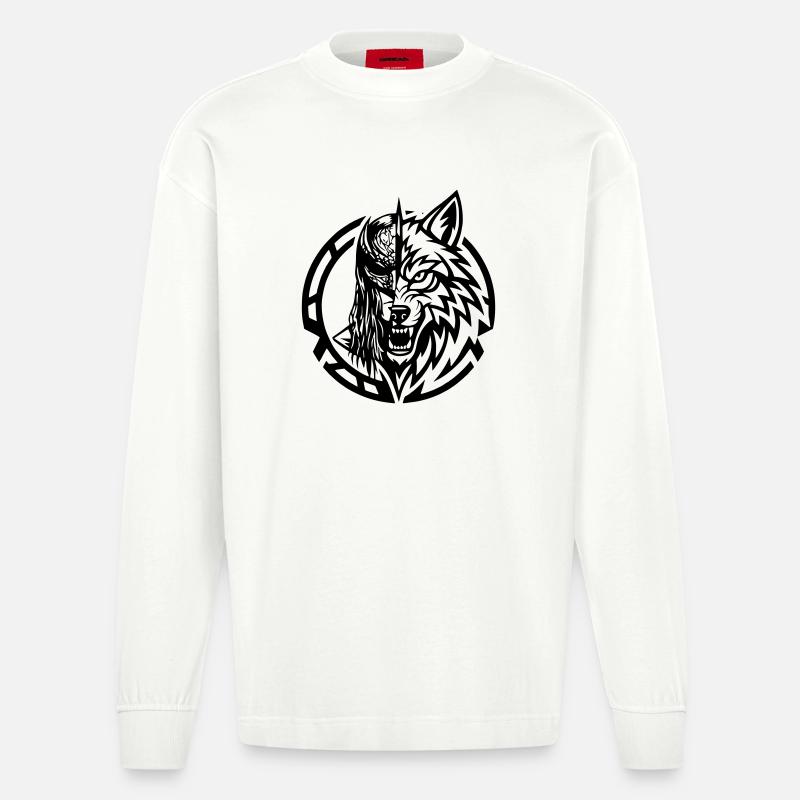NoxstyllT5 - Heavyweight Oversized Organic Langarmshirt Made in EU - OFF WHITE