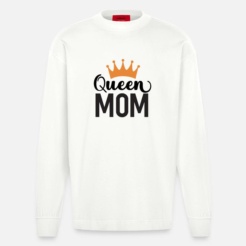 Die Mutter der Königin - Heavyweight Oversized Organic Langarmshirt Made in EU - OFF WHITE