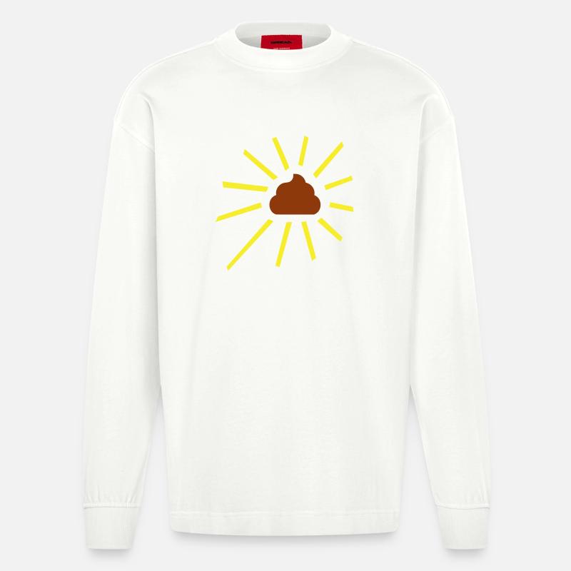 On dirait que du caca - Manches longues bio épais oversize fabriqué en UE - OFF WHITE