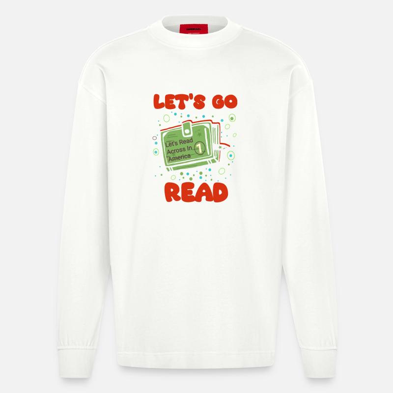 Lesen Sie Quer durch Amerika - Heavyweight Oversized Organic Langarmshirt Made in EU - OFF WHITE